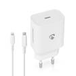 Seinälaturi Nedis 20W USB-C + kaapeli - Phone accessories - 174050 - 1