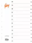 Rekisteri 12-1 A4 muovi - Index dividers, plastic - 127750 - 1