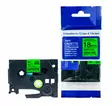 Musta vihreällä, 18mm x 8m - Label Tapes Brother - 187360 - 1
