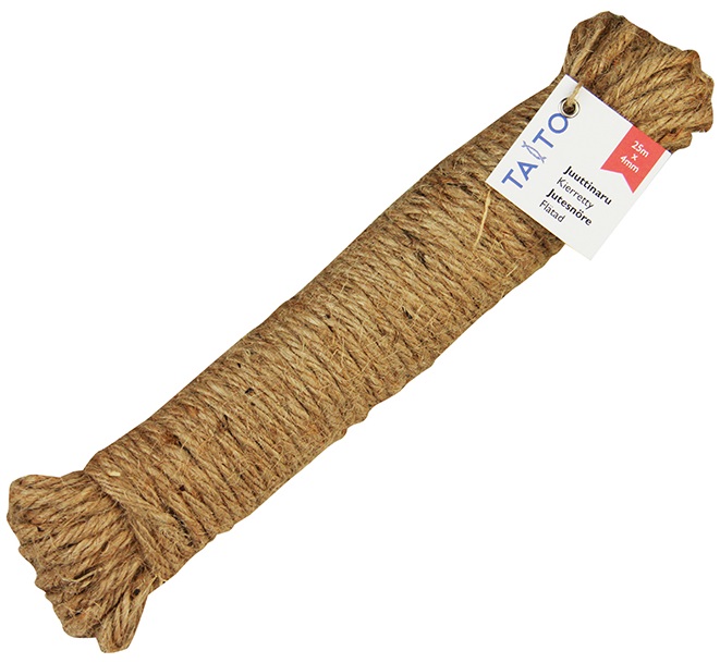 Juuttiköysi 4mm 25m TAITO - Pientarvikkeet - 153120 - 1