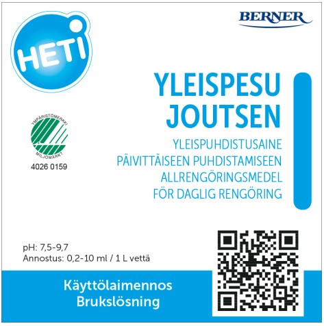 Käyttöliuosetiketti Yleispesu JOUTSEN - Working solution bottles and labels - 163420 - 1