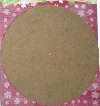 Kellotaulu pyöreä 21,5cm MDF - Askartelutarvikkeet/kartongit - 150050 - 1