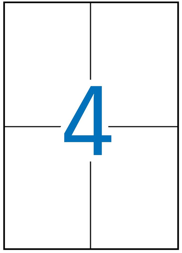 Tulostustarra 105x148 MULTI 4-jak - Printing and Copier Labels - 126340 - 1