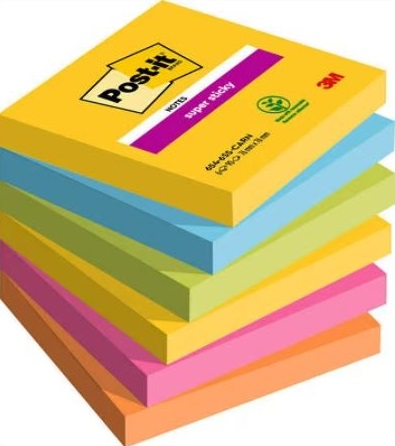 Viestilappu 76x76mm POST IT Carnival - Teippi- ja viestimerkit - 175430 - 1