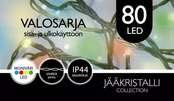 Valosarja 10m 80led - Kausivalot - 180770 - 1