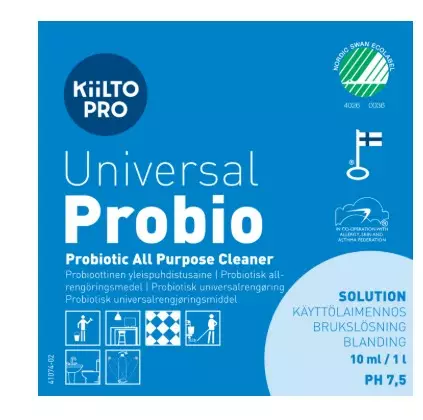 Käyttöliuosetiketti KIILTO Probio - Suojavarusteet - 182260 - 1