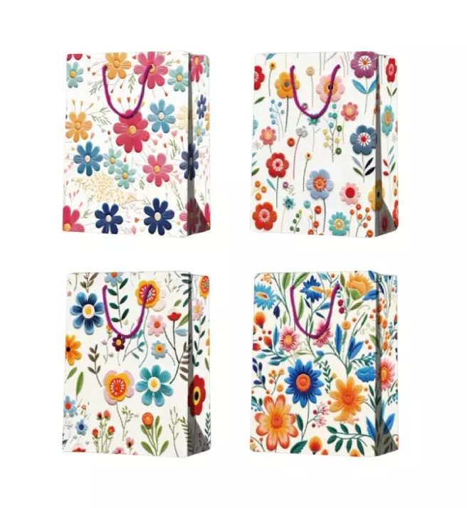 Lahjakassi 18x23/10cm Kukat - Lahjakassit - 183260 - 1