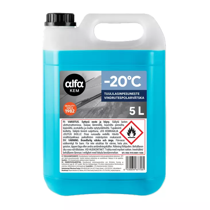 Lasinpesuneste 5L ALFA-KEM -20C - Car accessories - 190040 - 1