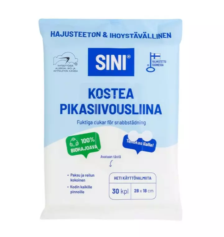 Pikasiivousliina Kostea 28x18cm SINI - Kertakäyttöpyyhkeet - 160000 - 1