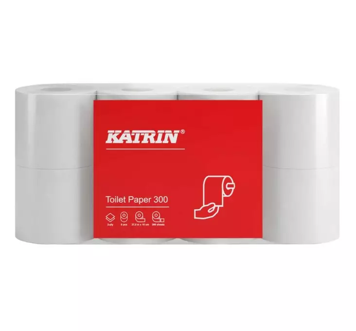 WC-paperi KATRIN 300 - Pikkurullat ja annostelijat - 148910 - 1