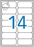Tulostustarra 99,1x38,1 APLI 14-jak - Printing and Copier Labels - 129361 - 1