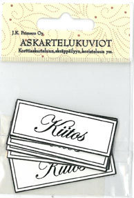Askartelukuvio Kiitos 6kpl/pkt - Craft supplies - 150741 - 1