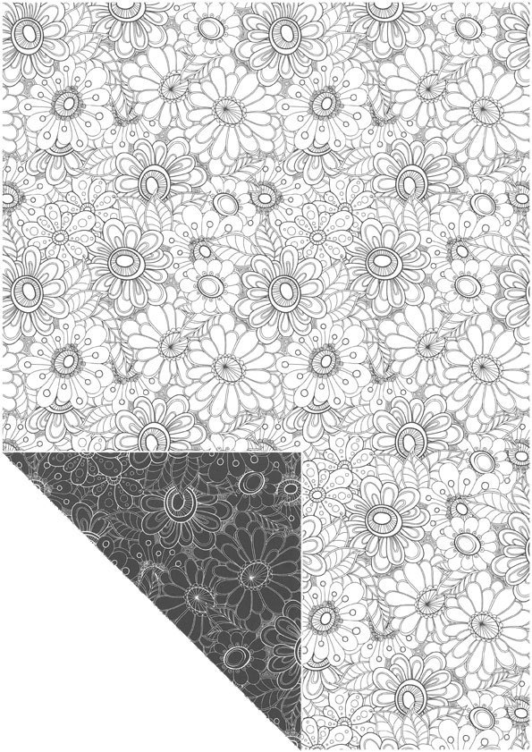 Kuviokartonki kukat a4/5 - Askartelutarvikkeet - 148661 - 1