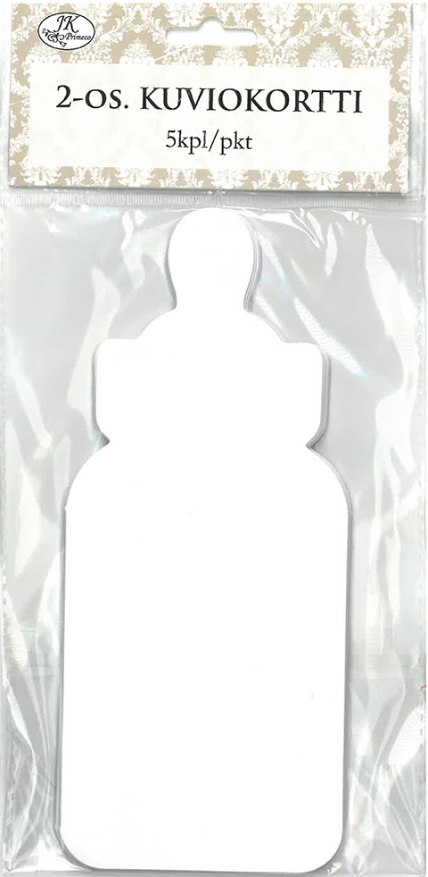 Kuviokortti tuttipullo 2-os. 5kpl/pkt - Askartelutarvikkeet - 158641 - 1