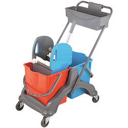 Moppikärry kahdelle ämpärille 2x18L - Cleaning Trolleys and Accessories - 175801 - 1