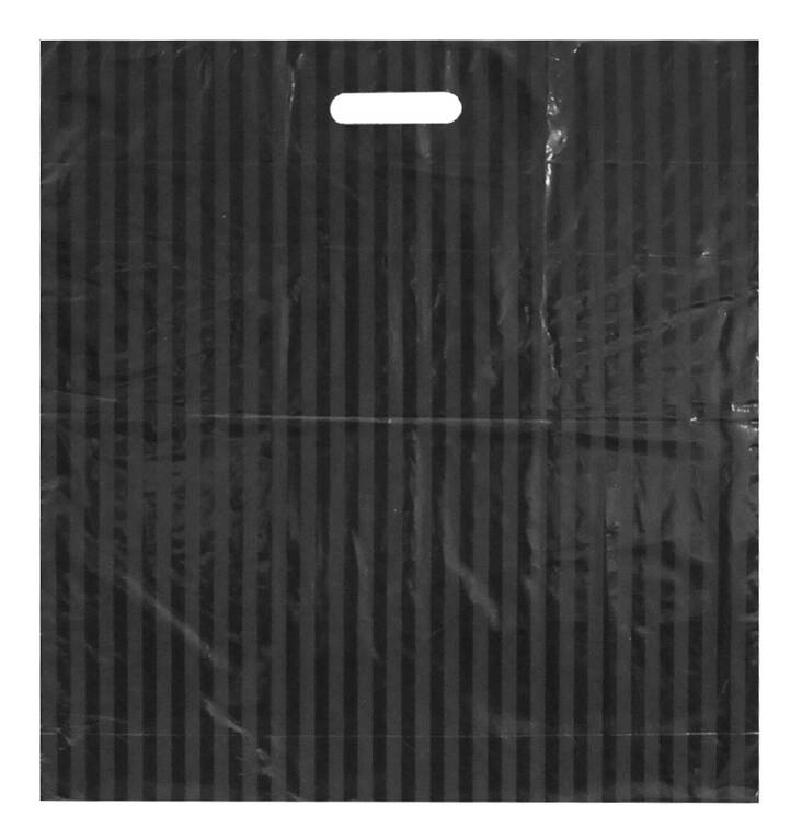 Muovikassi mustaraita 36x45cm - Muovikassit - 104821 - 1