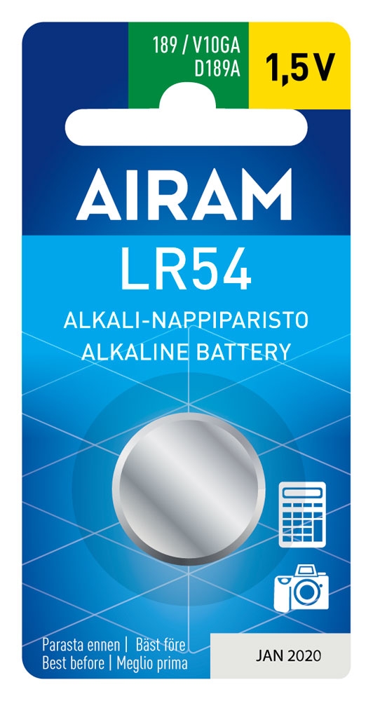 Paristo Airam LR54 89A, 1,5V - Batteries - 139491 - 1
