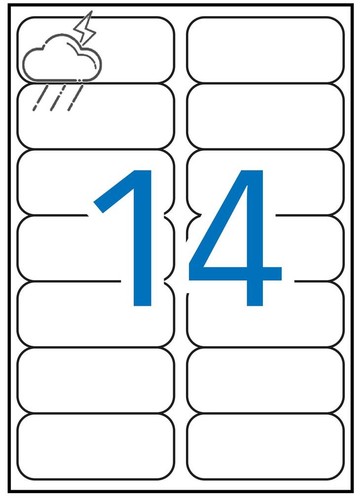 Tulostustarra 99,1x38,1 APLI 14-jak - Printing and Copier Labels - 129361 - 1