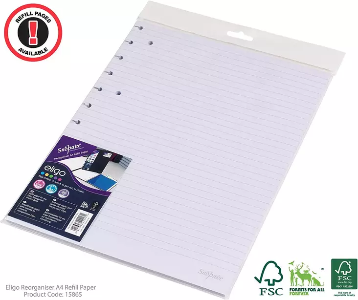 Lisäpaperi A4 SNOPAKE Eligo Reorganiser - Office Notebooks - 184391 - 1