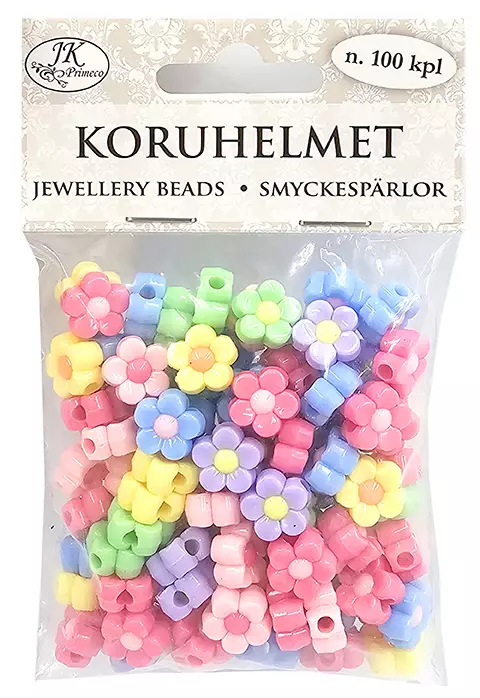 Koruhelmet kukka/pastelli - Askartelutarvikkeet - 187521 - 1