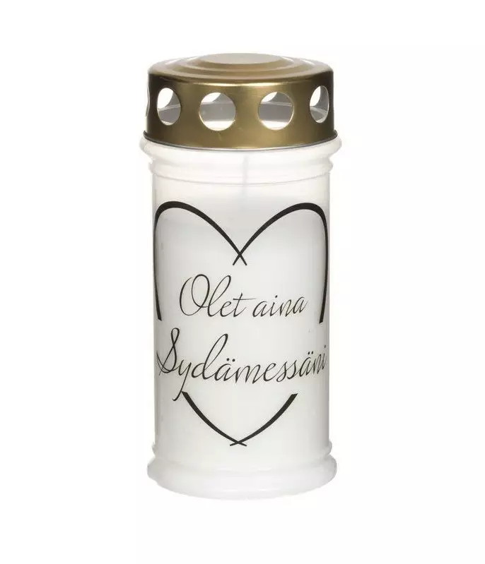 Hautakynttilä tekstillä 16,5cm POLAR - Candles, lanterns, and accessories - 159901 - 1