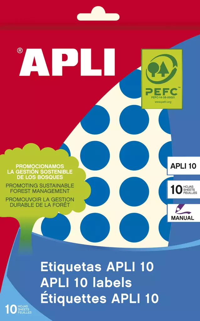 Tarraetiketti 19mm APLI pyöreä - Labels, Printing Cards, and Label Films - 128301 - 1