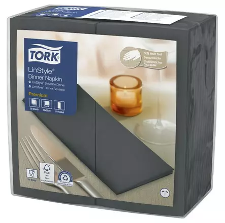 Lautasliina 39x39cm TORK Linstyle Dinner - Napkins and paper serviettes - 159392 - 1