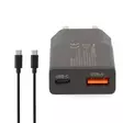 Seinälaturi 30W USB-C / USB-A + kaapeli - Puhelintarvikkeet - 187682 - 2