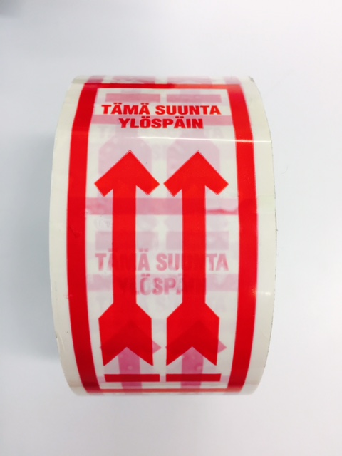 Huomioteippi 50mmx66m TÄMÄ SUUNTA YLÖSPÄ - Other Specialty Tapes - 148192 - 1