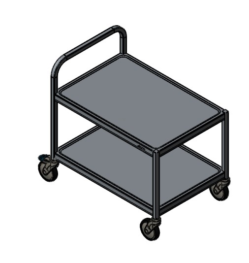 Hyllyvaunu 2 hyllyllä korkeus 800mm - Brochure Holders and Accessories - 177862 - 1