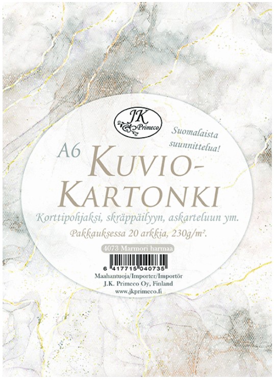 Kartonki A6 Marmori - Askartelutarvikkeet - 178042 - 1