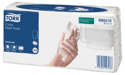 Käsipyyhe TORK Universal H3 C-taitto - Folded hand towels and dispensers - 156762 - 1