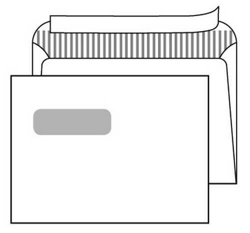 Kirjekuori E5 ikkuna 30x90 - Kirjekuoret,valkoiset - 102392 - 1