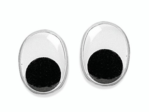 Liikkuvat silmät 9x7mm - Askartelutarvikkeet/kartongit - 141782 - 1