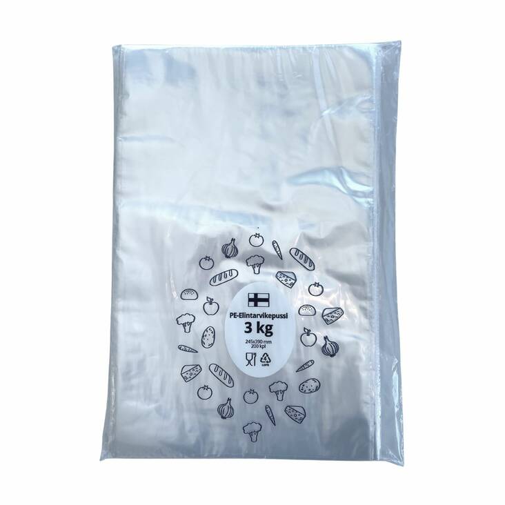 Muovipussi 3kg PE 3000kpl/ltk - Muovikassit - 164172 - 1