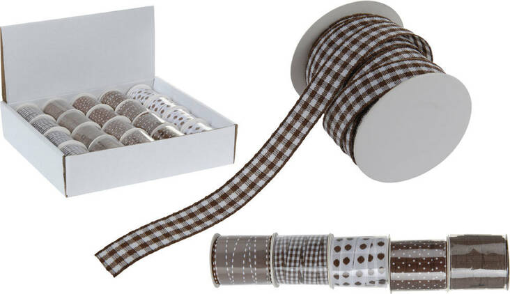 Nauharulla ruskea 1cm x 5m - Craft supplies - 149032 - 1