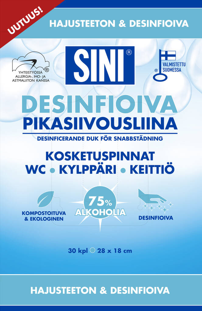 Pikasiivousliina 28x18cm SINI - Kertakäyttöpyyhkeet - 163902 - 1