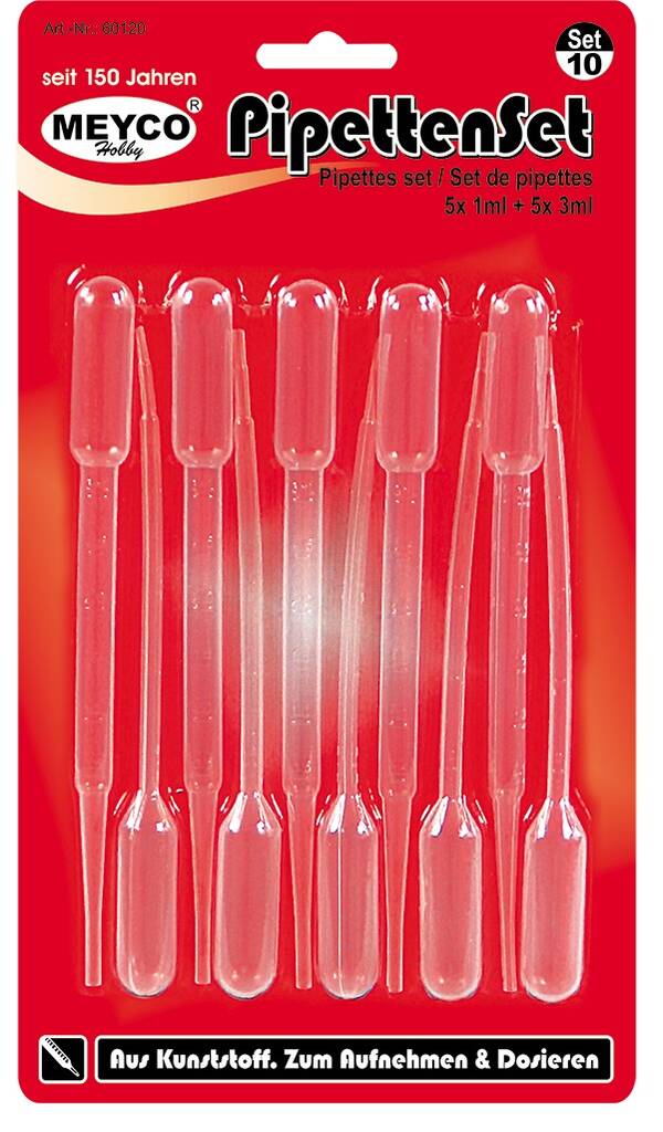 Pipettisetti MEYCO 10kpl/pkt - Craft supplies - 160252 - 1