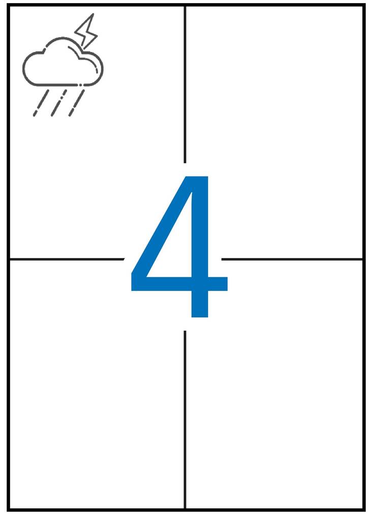 Tulostustarra 105x148 APLI 4-jak - Printing and Copier Labels - 129872 - 1