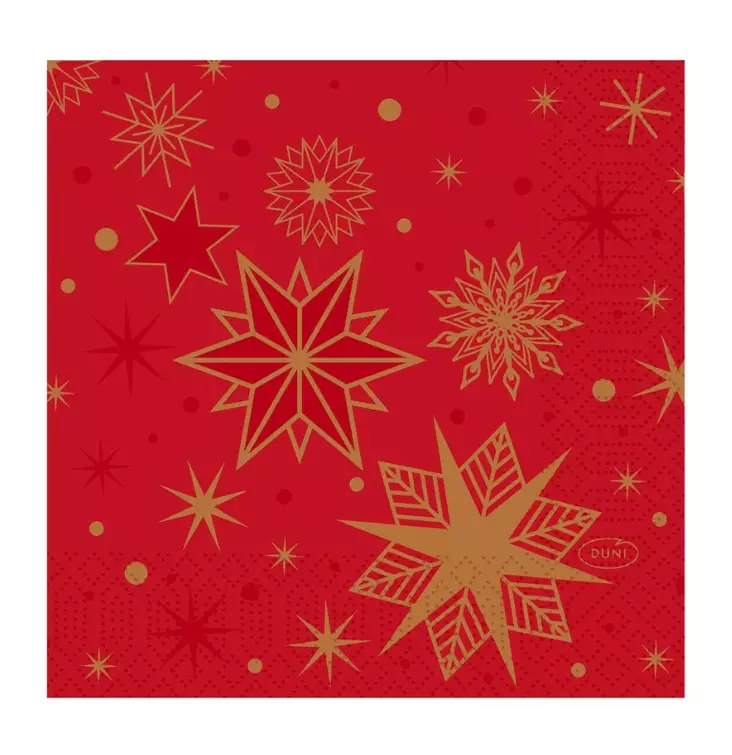 Stargazing Red, 3-krs, 50kpl/pkt - Napkins and paper serviettes - 185662 - 1