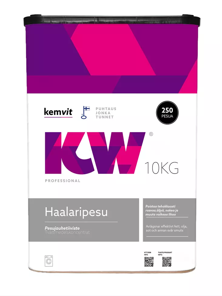 Pyykinpesuaine 10kg KW Haalaripesu - Textile cleaning and maintenance - 133942 - 1
