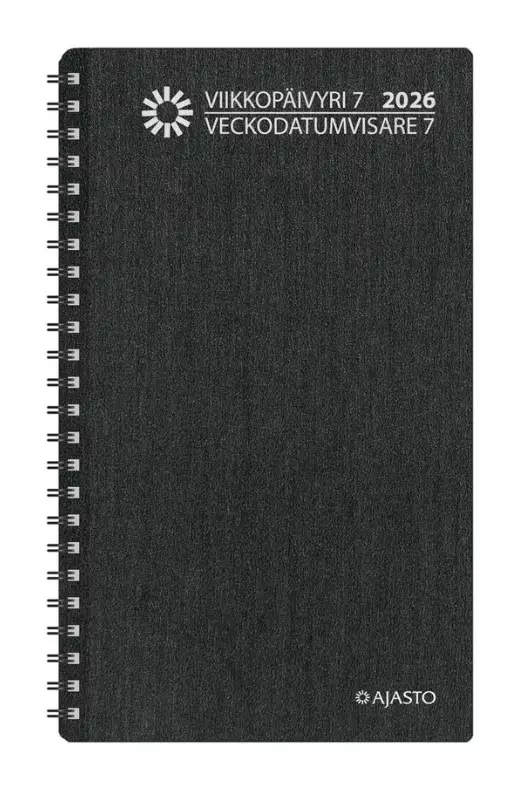 Viikkopäivyri 7, tummanharmaa - Pöytäkalenterit - 185232 - 1