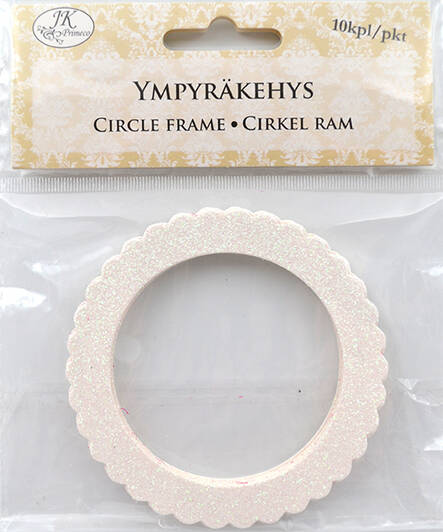 Ympyräkehys glitter 7,5cm - Craft supplies - 163853 - 1