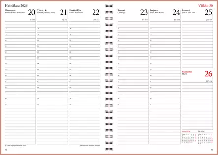 Simple A5 2026-2027 lukuvuosikalenteri - Lukuvuosikalenterit - 188283 - 2