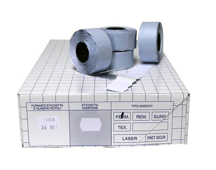 Hinnoittelukoneen etiketti BLITZ 26x16 - Pricing machine tapes and ink rollers - 104173 - 1