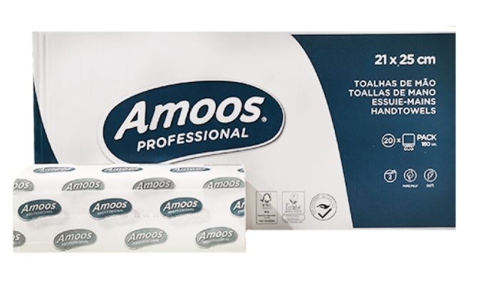 Käsipyyhe AMOOS V-taitto Professional - Liuskakäsipyyhkeet ja annostelijat - 159923 - 1