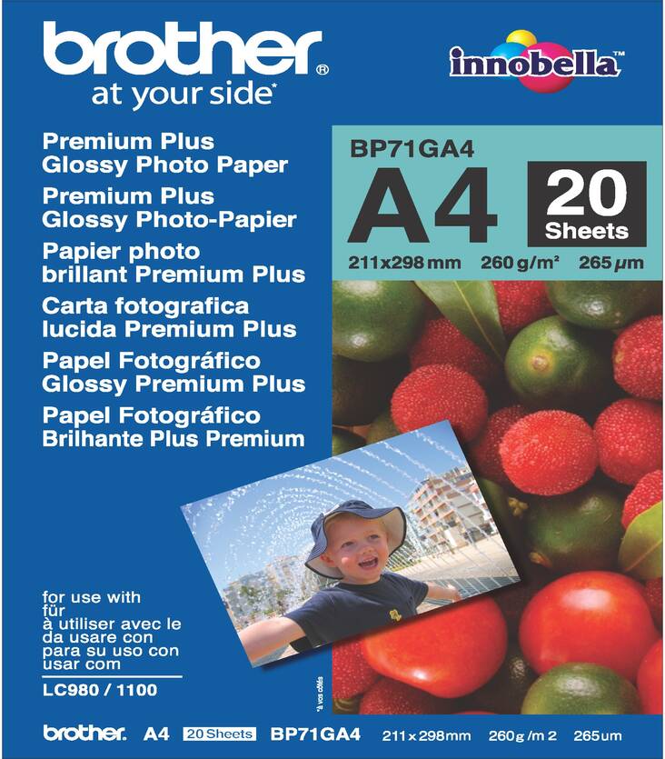 Photopaperi A4 260g BROTHER Premium - Photo Papers - 119763 - 1