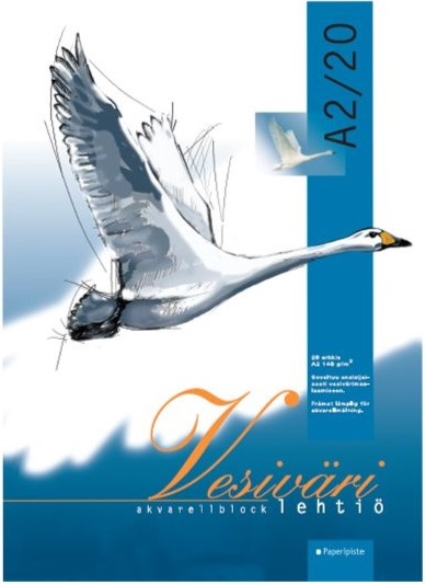 Vesivärilehtiö A2/20 140g PAPERIPISTE - Drawing and artist papers - 102523 - 1