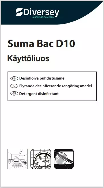 Käyttöliuosetiketti DIVERSEY - Käyttöliouspullot ja -etiketit - 187543 - 1