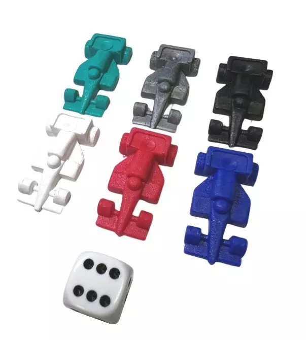 Pelinappulat 6kpl + arpakuutio - Board games - 160593 - 1